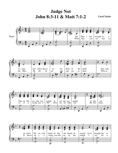 Judge Not (John 8 & Matthew 7)