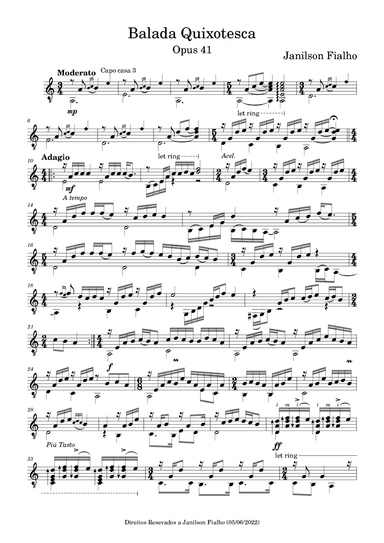 Balada Quixotesca, Opus 41