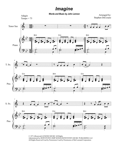 Imagine (arr. Stephen DeCesare)