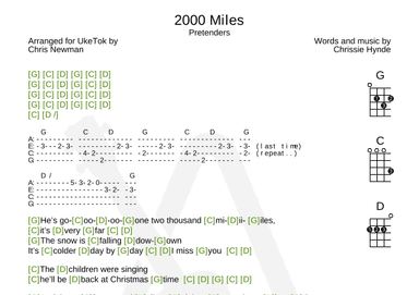 2000 Miles (arr. UkeTok)