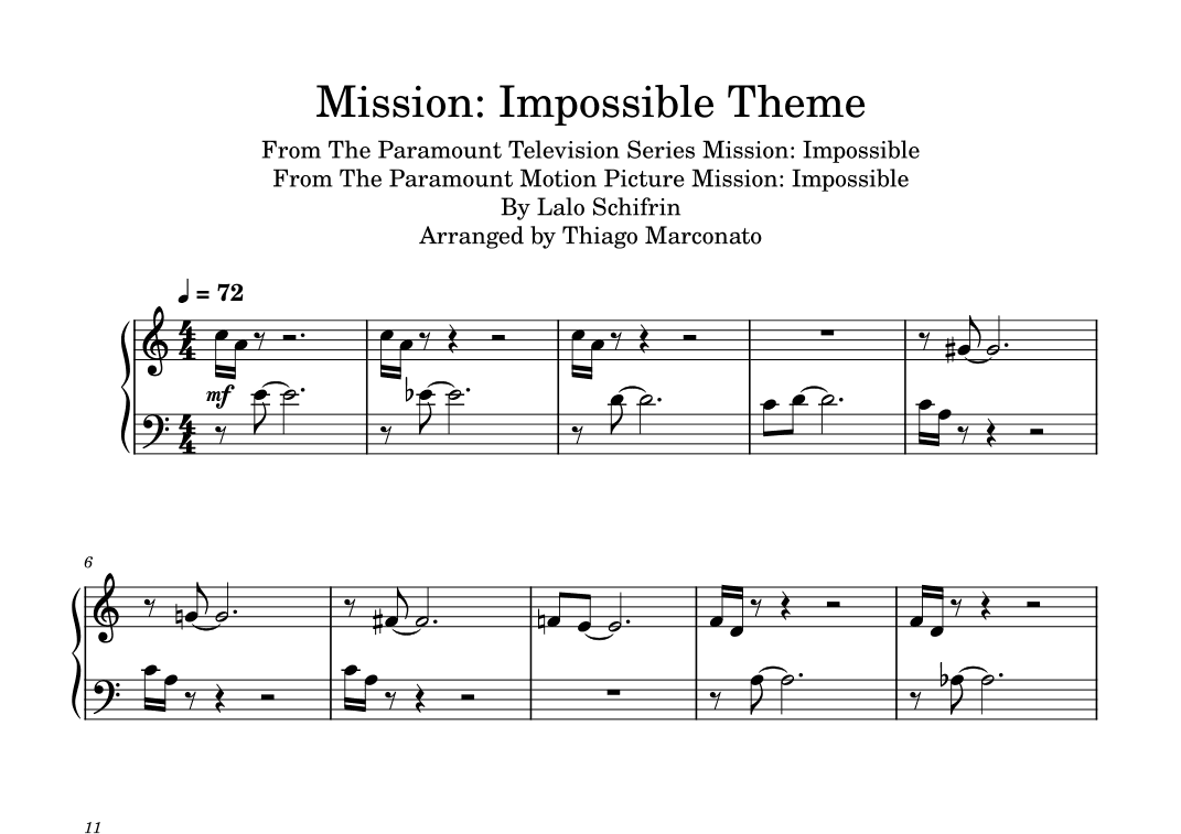 Mission: Impossible Theme (arr. Thiago Marconato)