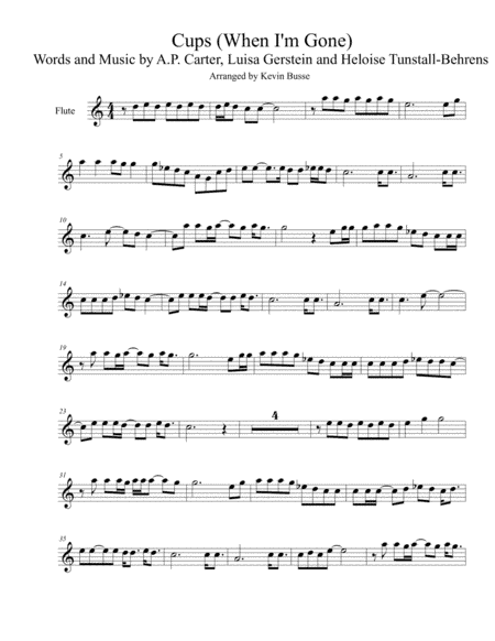 Cups (When I'm Gone) (arr. Kevin Busse)