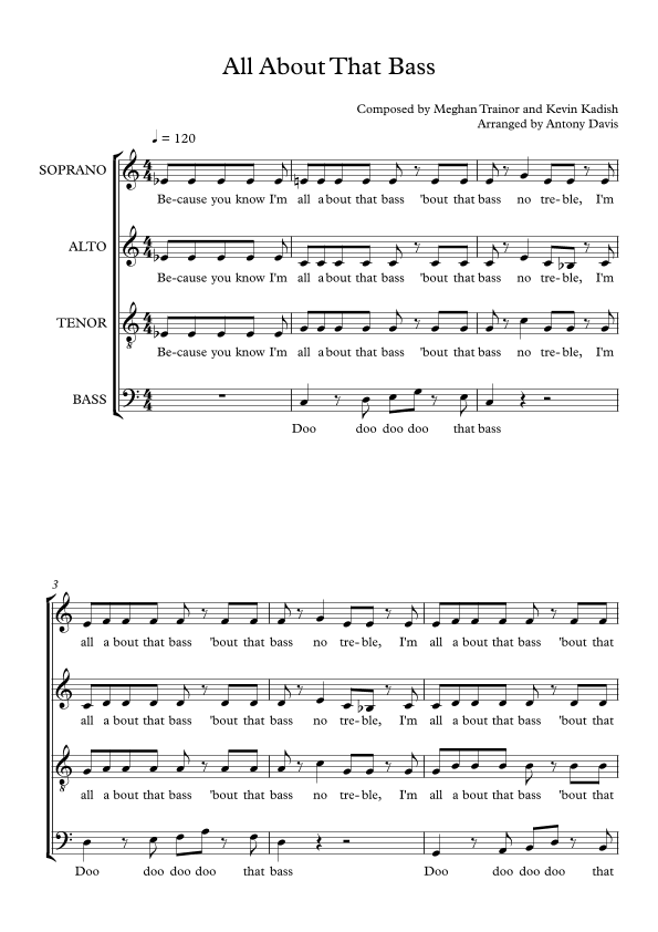 All About That Bass (arr. Antony Davis)