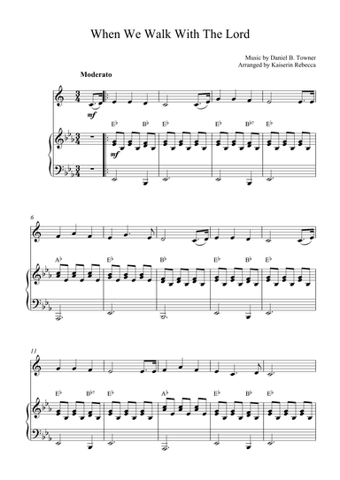 When We Walk With The Lord (arr. Kaiserin Rebecca)
