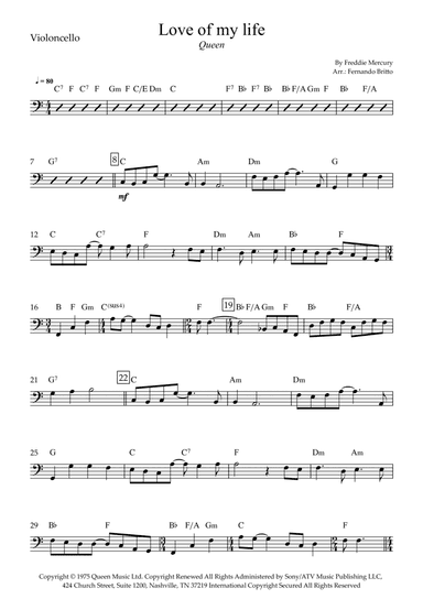 Love Of My Life (arr. Fernando Britto)