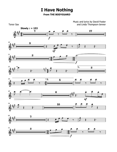 I Have Nothing (arr. David Lartey)