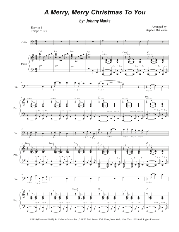 A Merry, Merry Christmas To You (arr. Stephen DeCesare)