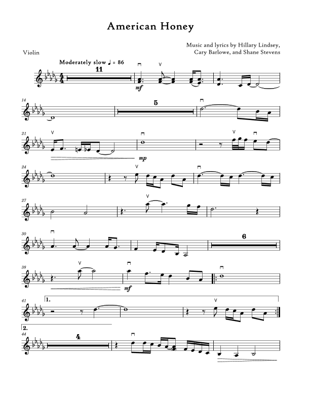 American Honey (arr. David Lartey)