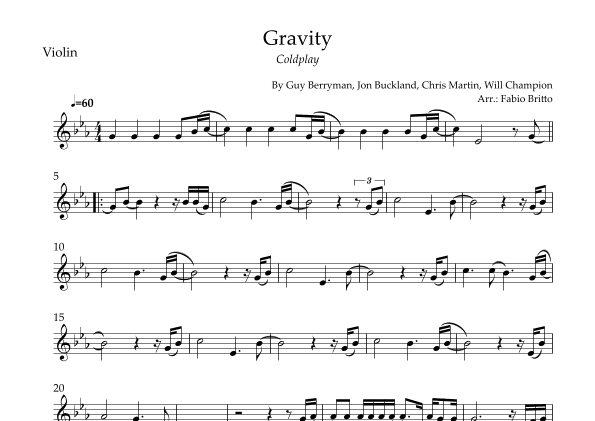 Gravity (arr. Fabio Britto)