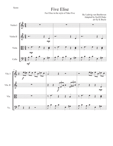 Für Elise (arr. Karlie Boyle, Syd R Duke)