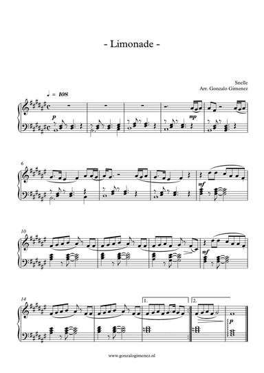 Limonade (arr. Gonzalo Gimenez)