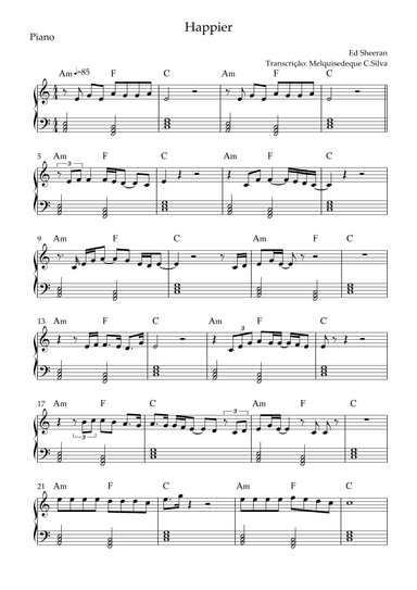 Happier (arr. Melquisedeque C.Silva)