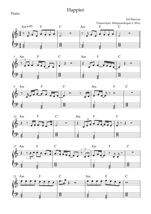 Happier (arr. Melquisedeque C.Silva)