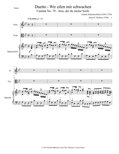 Duet from Cantata 78, Wir eilen mit schwachen (We hasten) (arr. James F. Rickley)
