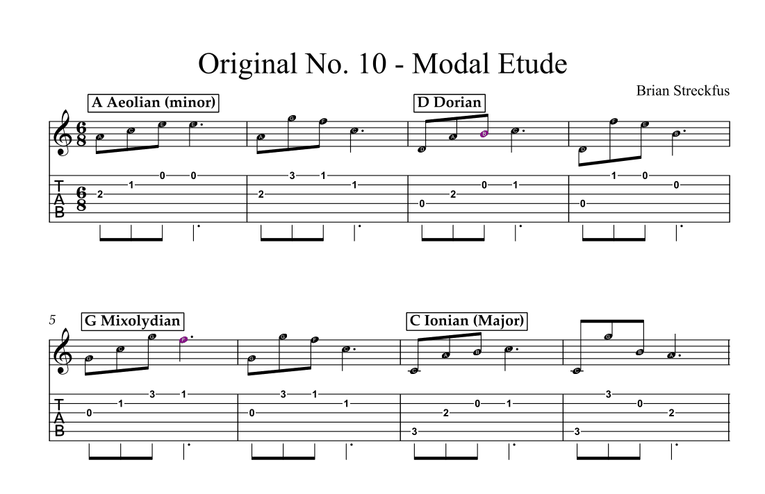 Study No. 10 - Modes of C Major