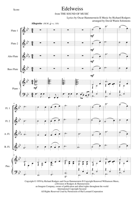 Edelweiss (arr. David Warin Solomons)