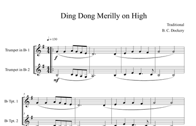 Ding Dong Merrily on High (Trumpet Duet) (arr. B. C. Dockery)