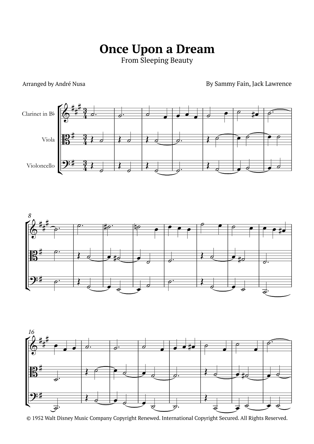 Once Upon A Dream (arr. André Nusa)