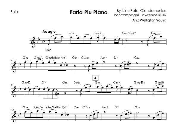 Parla Piu Piano (arr. Jose Welligton Sousa de Castro)