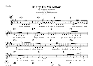 Mary Es Mi Amor (arr. Bernardo Bernal Hidalgo)