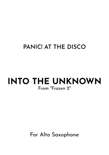 Into The Unknown (arr. Jireh J.)