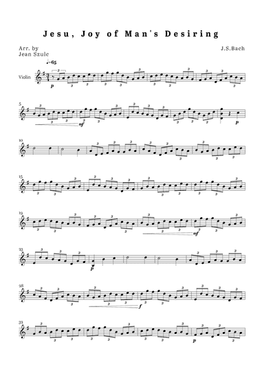 Jesu Joy of Man's Desiring (arr. Jean Szulc)