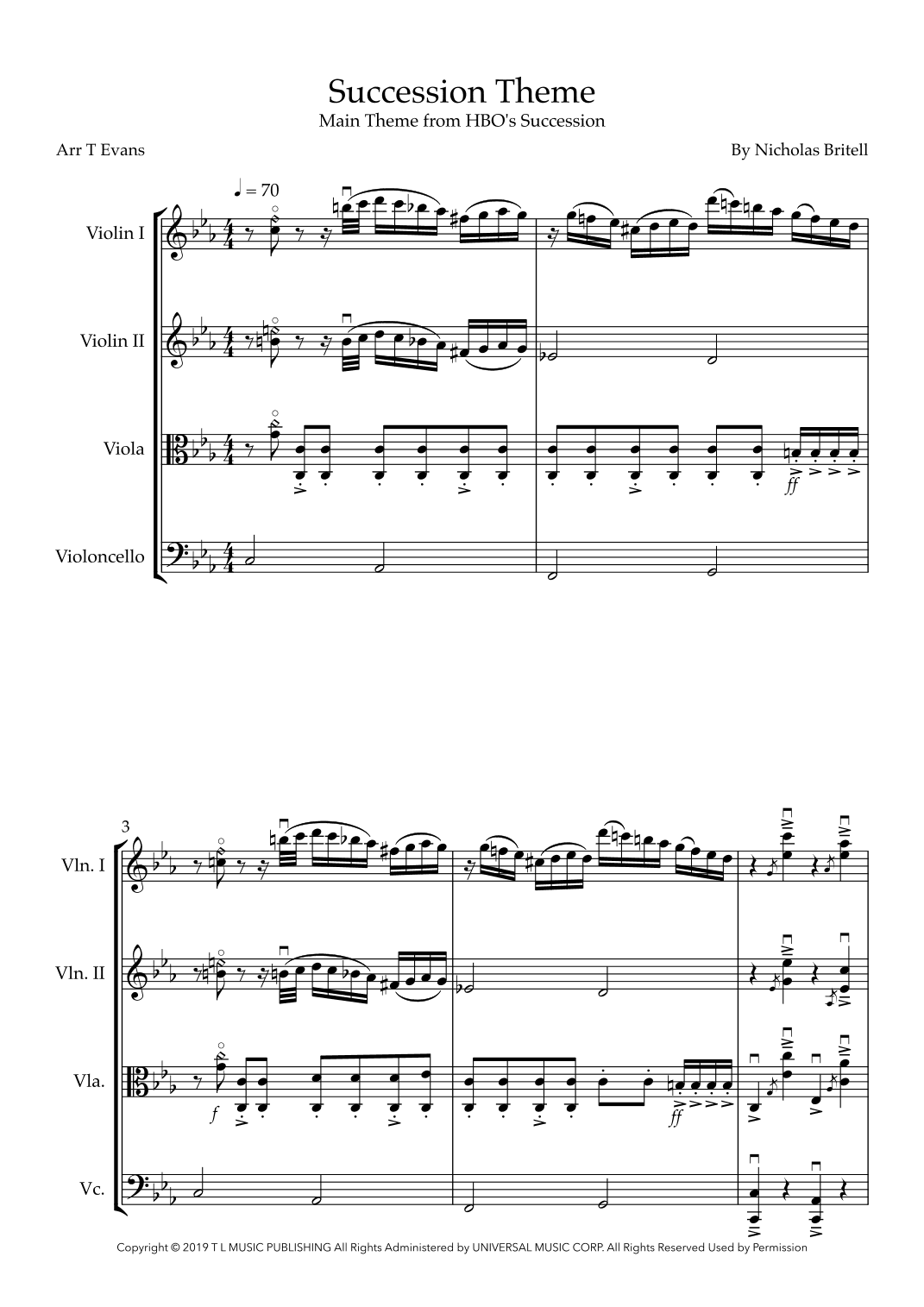Succession Theme (arr. T Evans)