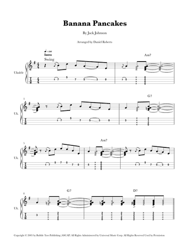 Banana Pancakes (arr. Daniel Roberts)