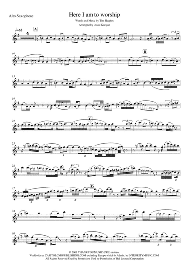 Here I Am To Worship (arr. David Kocijan)