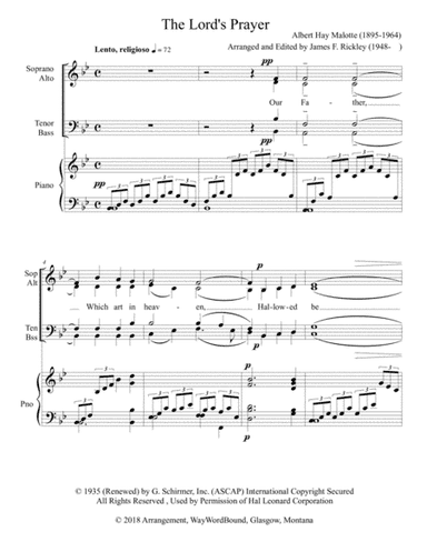 The Lord's Prayer (arr. James F. Rickley)
