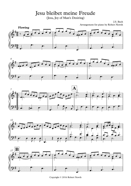 Jesu, bleibet meine Freude (Jesu, Joy of Man's Desiring) (arr. Robert Newth)