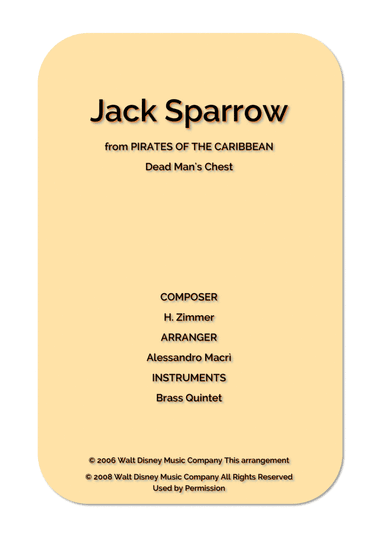 Jack Sparrow (arr. Alessandro Macrì)