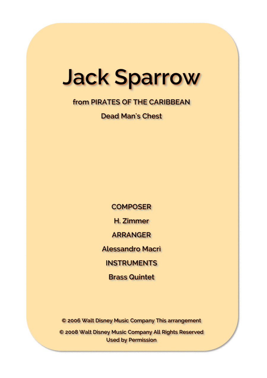 Jack Sparrow (arr. Alessandro Macrì)