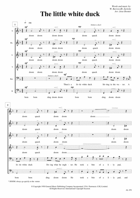Little White Duck (arr. Jetse Bremer)