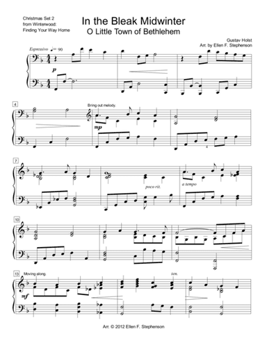 In the Bleak Midwinter and O Little Town of Bethlehem (piano) (arr. Ellen Foncannon Stephenson)