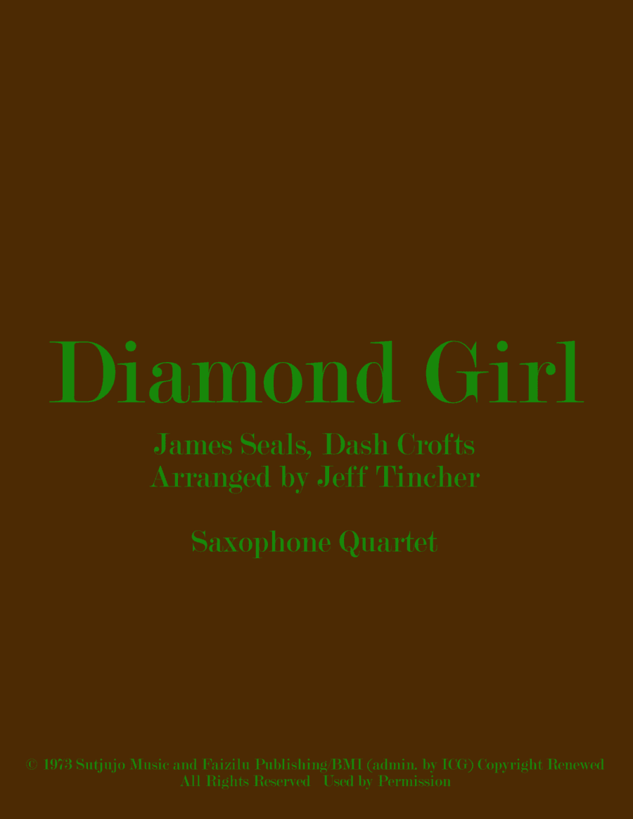 Diamond Girl (arr. Jeff Tincher)