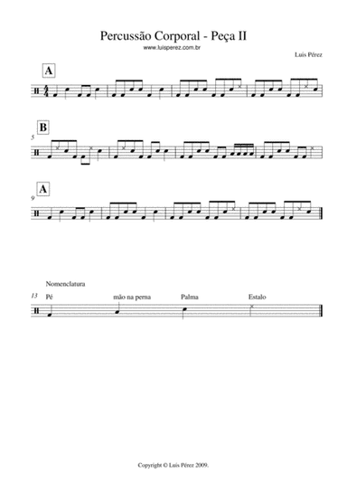 Peca 2 - Percussao corporal