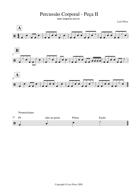 Peca 2 - Percussao corporal