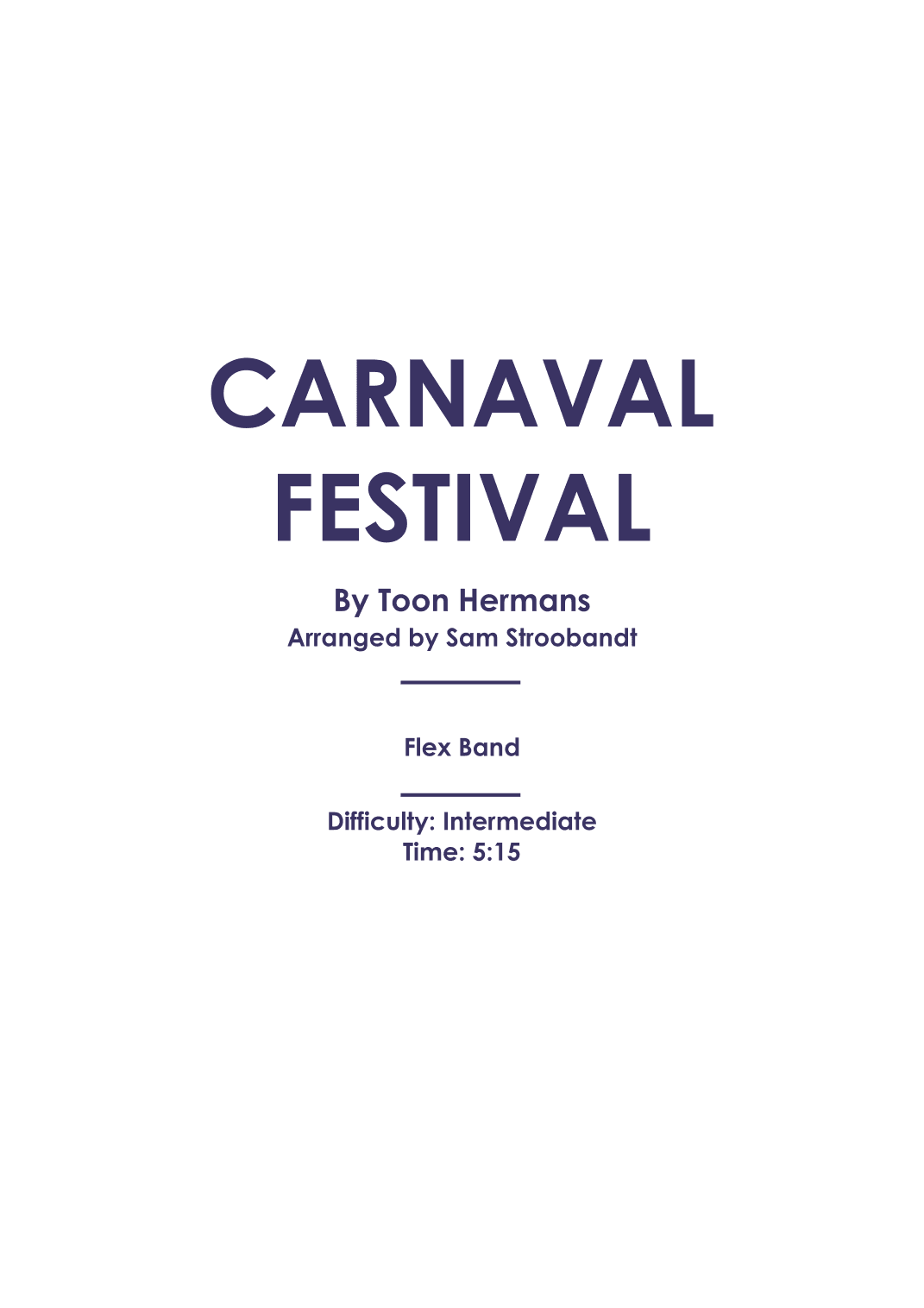 Carnaval Festival (arr. Sam Stroobandt)