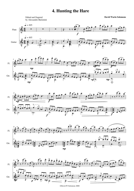 Hunting the hare (flute and guitar) (arr. David Warin Solomons)