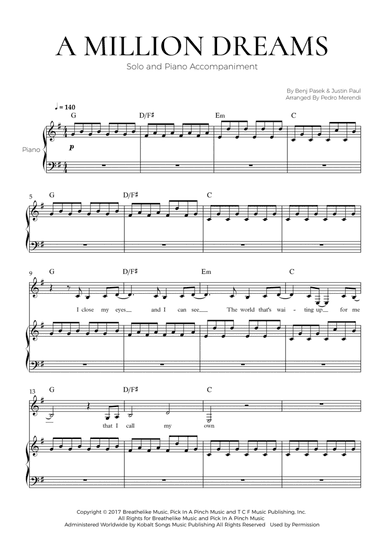 A Million Dreams (arr. Pedro Merendi)