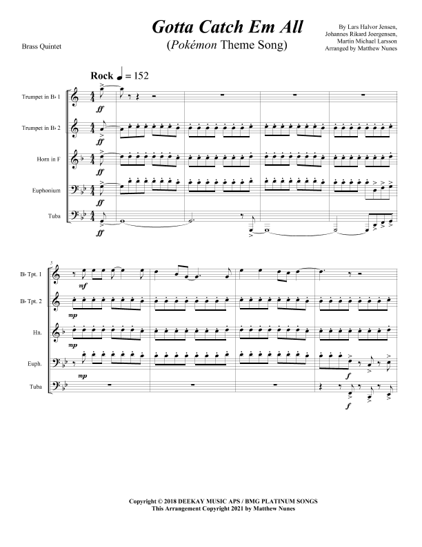 Gotta Catch Em All (arr. Matthew Nunes)