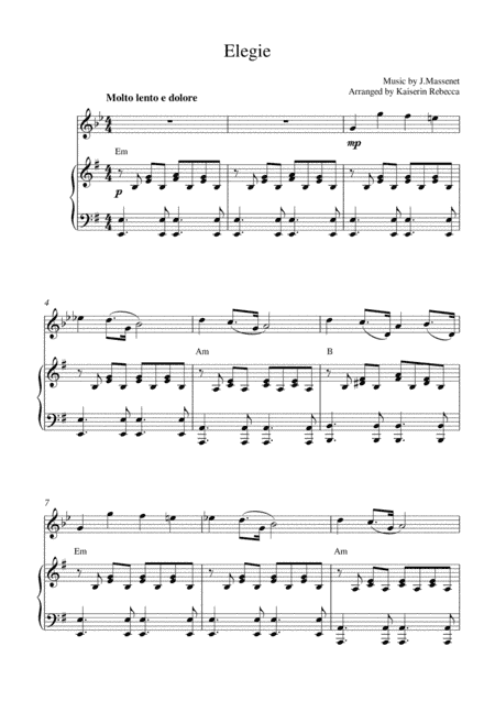 Elegie (arr. Kaiserin Rebecca)