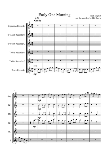 Four Traditional Songs for Recorder Group (arr. Phil Rawle)