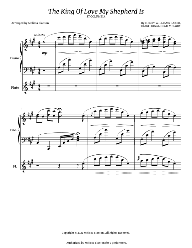 The King of Love My Shepherd Is (arr. Melissa Blanton)