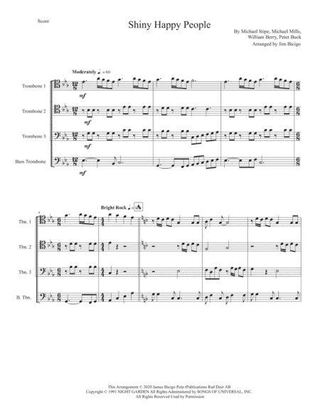 Shiny Happy People (arr. Jim Bicigo)