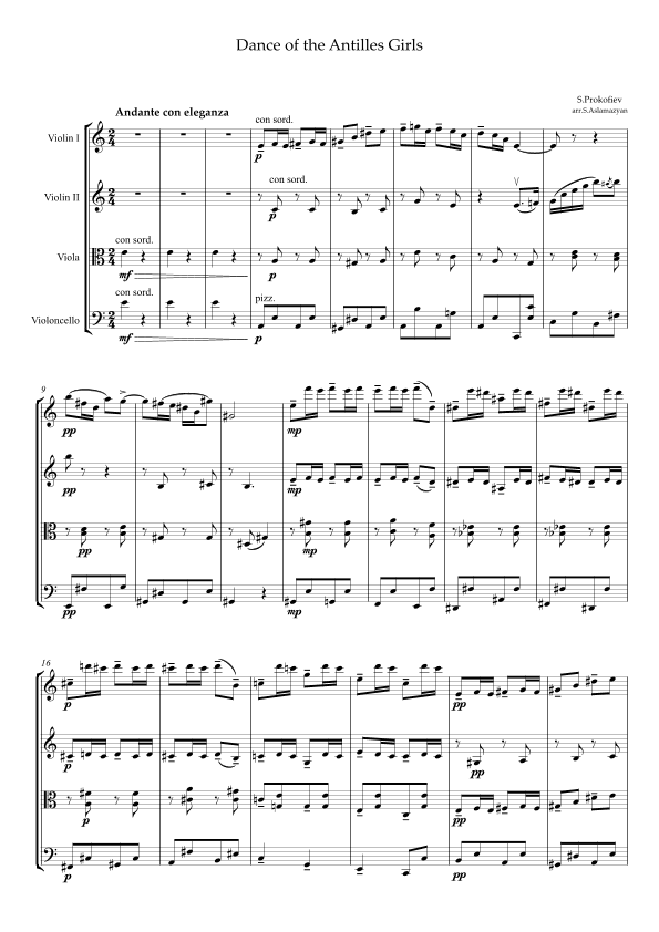 Dance of the Antilles Girls (arr. S.Aslamazyan)