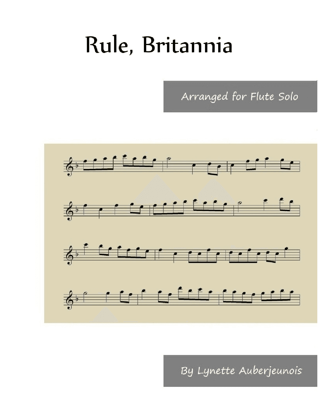 Rule, Britannia - Flute Solo (arr. Lynette Auberjeunois)