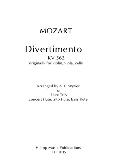 Divertimento trio arr. Concert flute, Alto flute and Bass flute KV 563 (arr. A. L. Wyver)