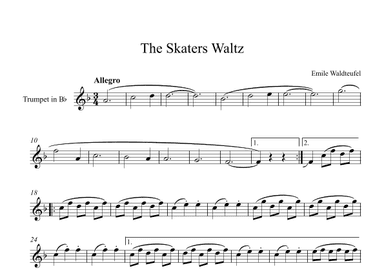 The Skaters Waltz - Emile Waldteufel (Trumpet) (arr. Digital Book Music)